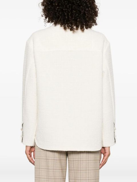 PINKO textured buttoned jacket - White
