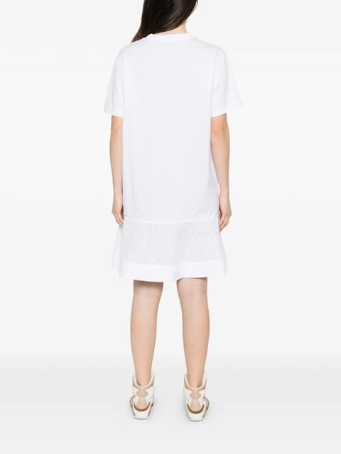 Moncler ruffled-hem mini dress - White