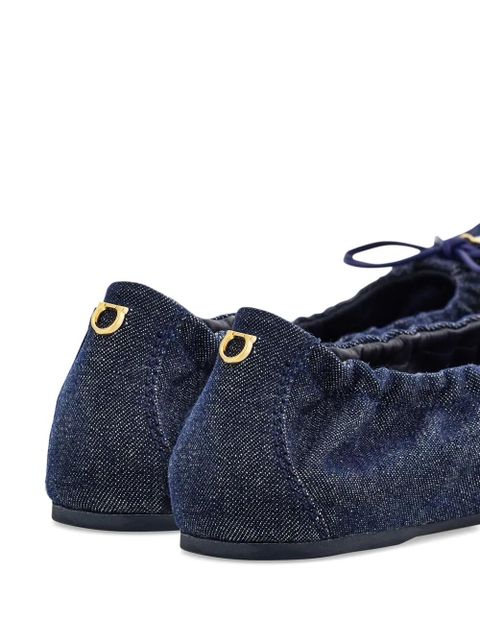 Ferragamo leather ballerina shoes - Blue - zdjęcie produktu nr 2