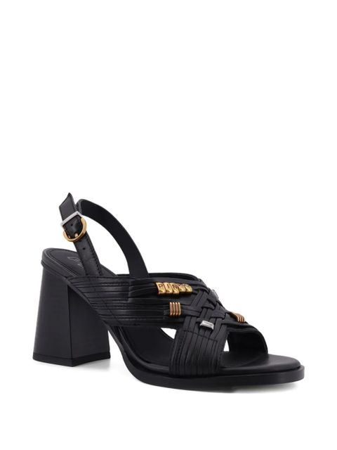 PINKO woven-detail heeled sandals - Black