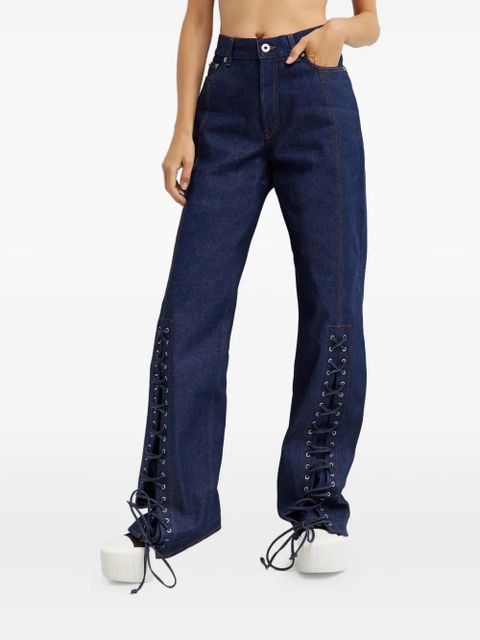 Jean Paul Gaultier laced jeans - Blue - zdjęcie produktu nr 1