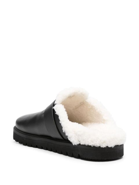 Moncler Bell leather mules - Black