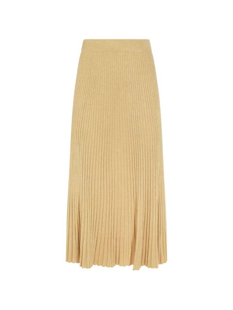 ZIMMERMANN Luna pleated skirt - Gold - zdjęcie produktu nr 1