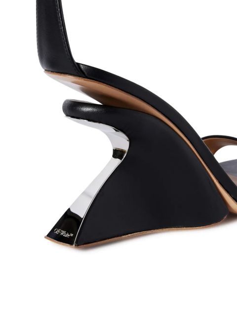 Off-White Jug wedge-heel leather sandals - Black - zdjęcie produktu nr 2