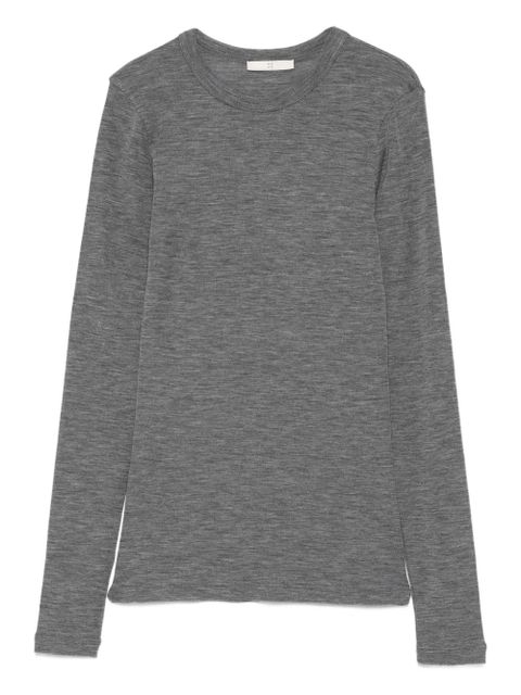 Róhe long-sleeved wool T-shirt - Grey - zdjęcie produktu nr 1