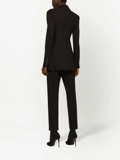 Dolce & Gabbana Milano-rib tapered-leg trousers - Black