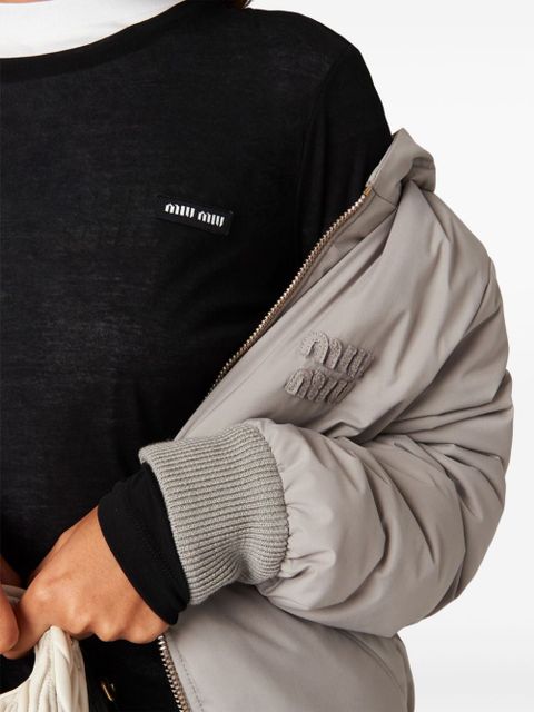 Miu Miu Ribbed knit jersey dress - Black