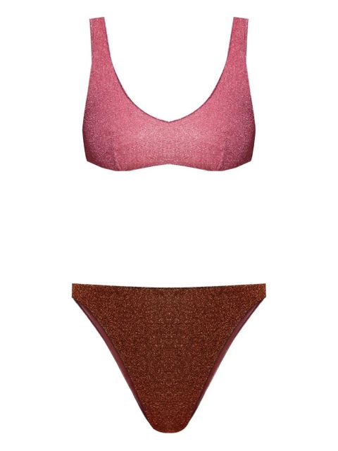 Oséree glitter-detail two-tone bikini - Pink - zdjęcie produktu nr 1