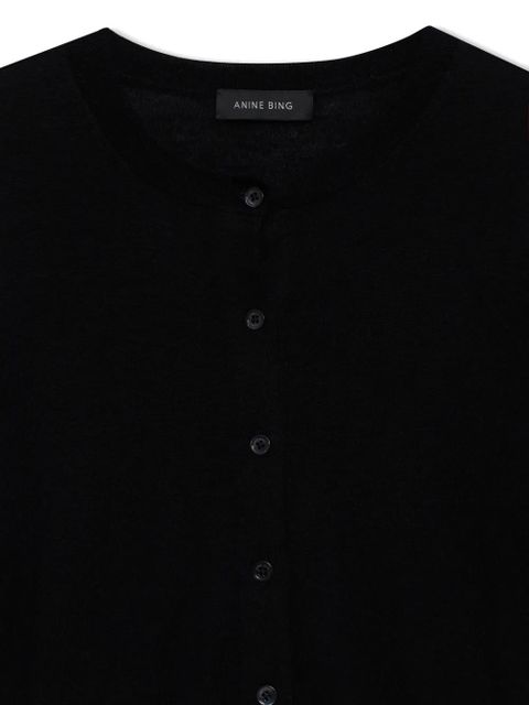 ANINE BING buttoned long-sleeve cardigan - Black - zdjęcie produktu nr 2