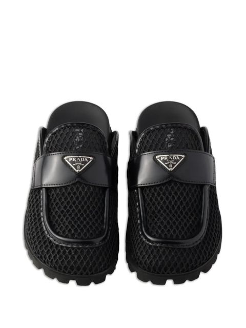 Prada triangle logo mules - Black