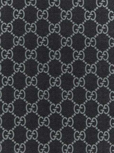 Gucci logo silk scarf - Black