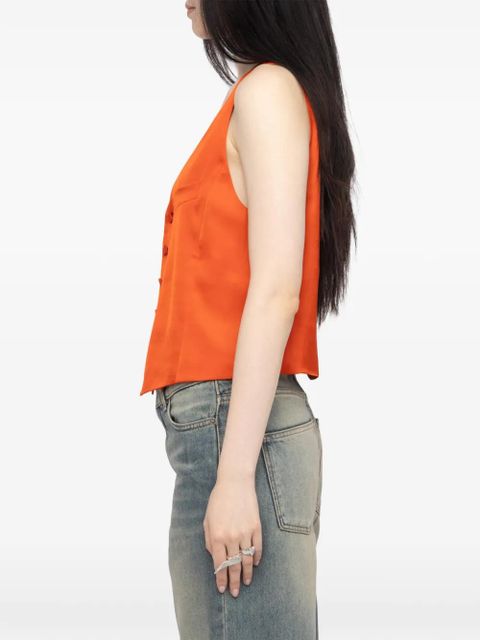 Zadig&Voltaire Emaus V-neck waistcoat - Orange