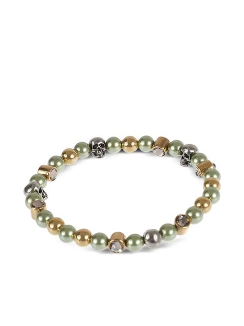 Alexander McQueen skull beaded bracelet - Green - zdjęcie produktu nr 1