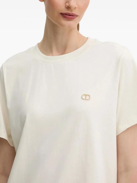 TWINSET embellished T-shirt - Neutrals