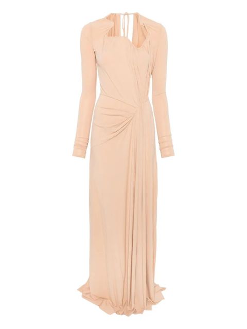 Victoria Beckham gathered-detail maxi dress - Neutrals - zdjęcie produktu nr 1
