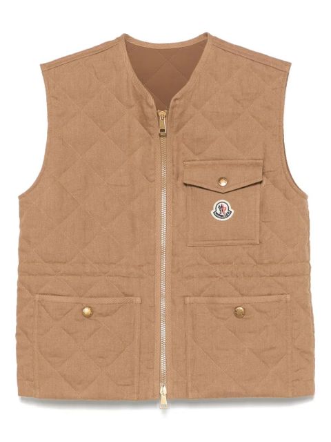 Moncler Vigny gilet - Brown - zdjęcie produktu nr 1
