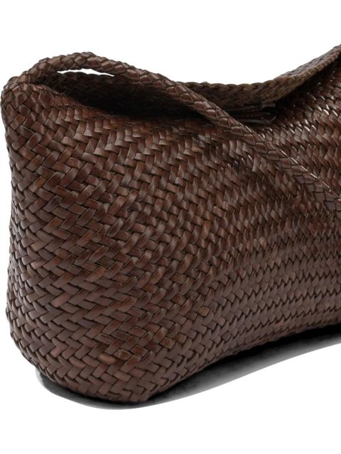 DRAGON DIFFUSION Corsina woven leather shoulder bag - Brown