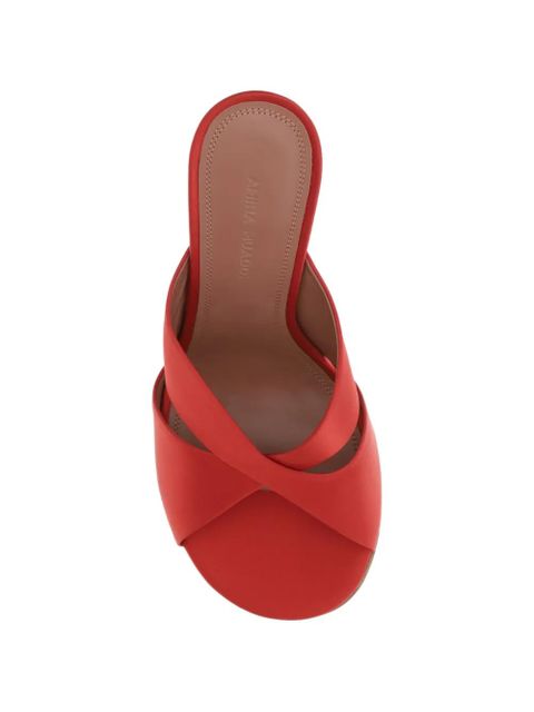 Amina Muaddi Salma crossover-strap sandals - Red