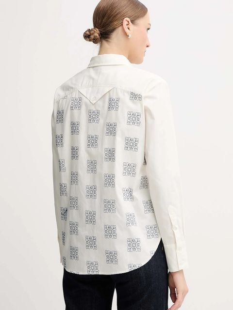 Mos Mosh koszula bawełniana WEINA damska kolor beżowy regular z kołnierzykiem klasycznym 173000 - zdjęcie produktu nr 2