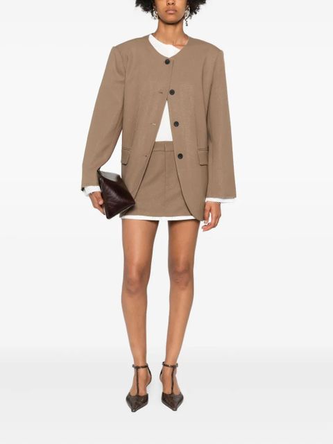 Eleh frayed-sleeve blazer - Brown - zdjęcie produktu nr 2