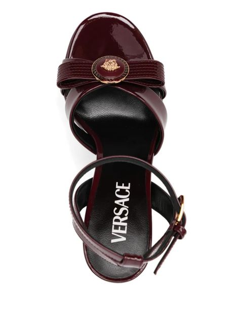 Versace 140mm Gianni ribbon sandals - Red