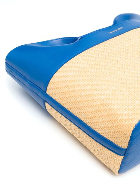 Alexander McQueen small The Bow woven tote bag - Neutrals