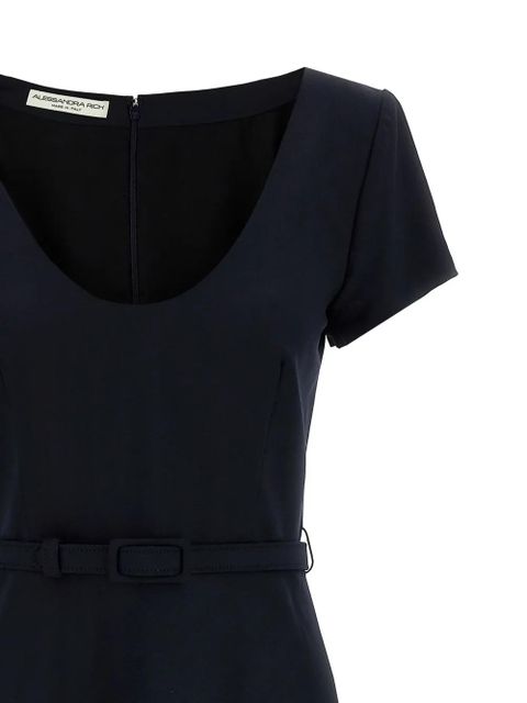 Alessandra Rich belted midi dress - Blue - zdjęcie produktu nr 2