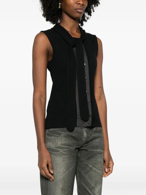 LEMAIRE asymmetrical fitted top - Black