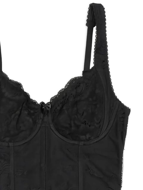 Balenciaga sweetheart-neck lace top - Black - zdjęcie produktu nr 2