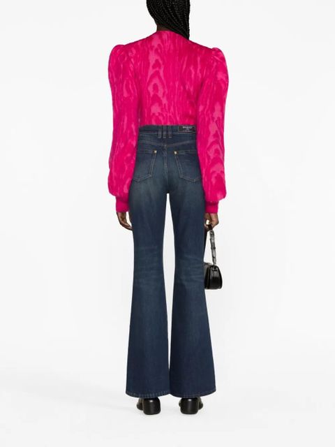 Balmain high-rise flared jeans - Blue