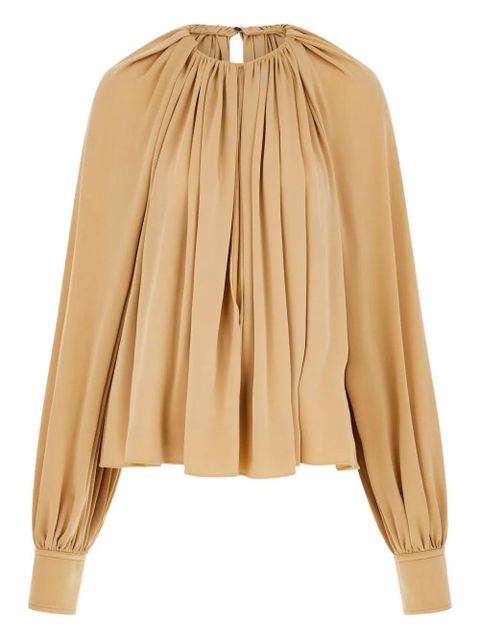 Ferragamo blouse with back slit detail - Neutrals - zdjęcie produktu nr 1