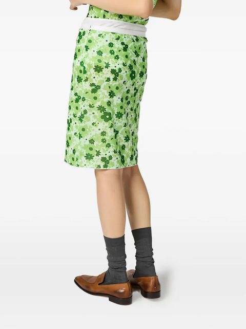 Miu Miu stretch fabric midi skirt - Green