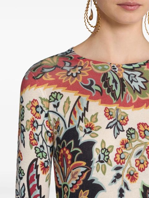 ETRO paisley-print knitted top - Neutrals