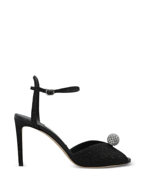 Jimmy Choo crystal-embellished strap heeled sandals - Black - zdjęcie produktu nr 1