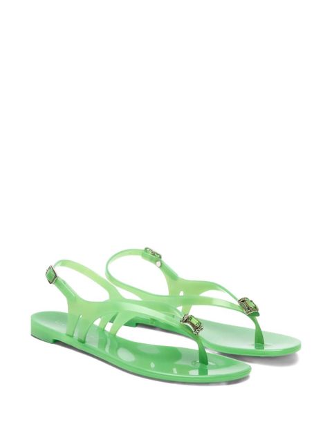 Casadei jelly flat sandals - Green - zdjęcie produktu nr 2