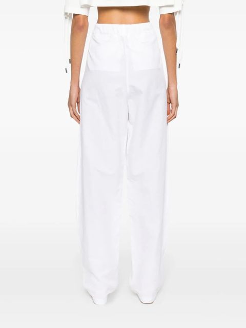PINKO belted wide-leg trousers - White