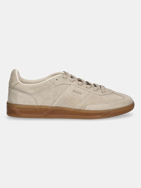 BOSS sneakersy zamszowe Brenta damskie kolor beżowy 50536645