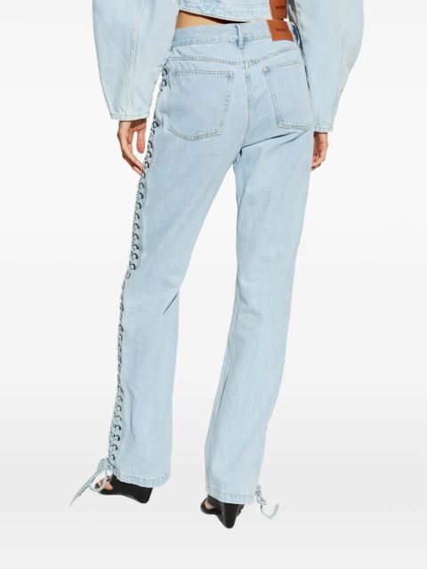 ROTATE BIRGER CHRISTENSEN lace-up detail jeans - Blue