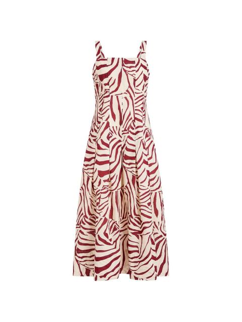 Marie Oliver Dixon zebra-print midi dress - Neutrals - zdjęcie produktu nr 1
