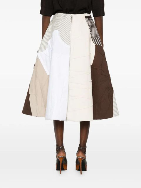 Moschino patchwork midi skirt - Neutrals