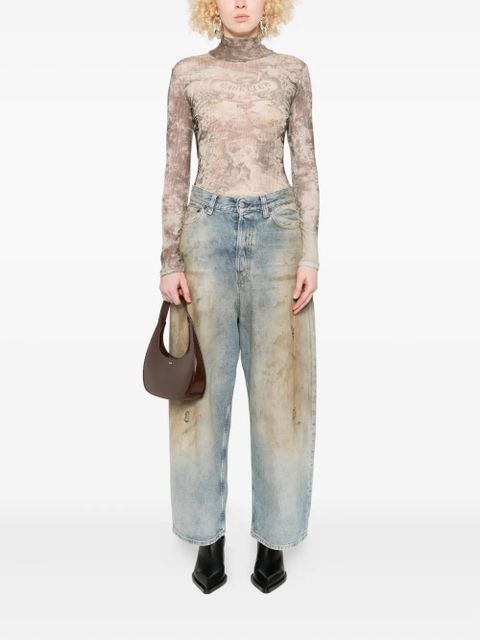 Jean Paul Gaultier Médaillon-print bodysuit - Grey - zdjęcie produktu nr 2