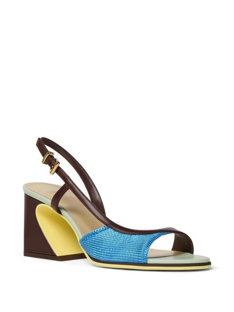 FENDI block heel slingback shoes - Blue - zdjęcie produktu nr 2