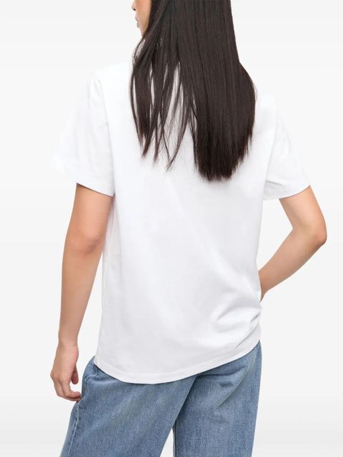 GANNI motif-embroidered T-shirt - White