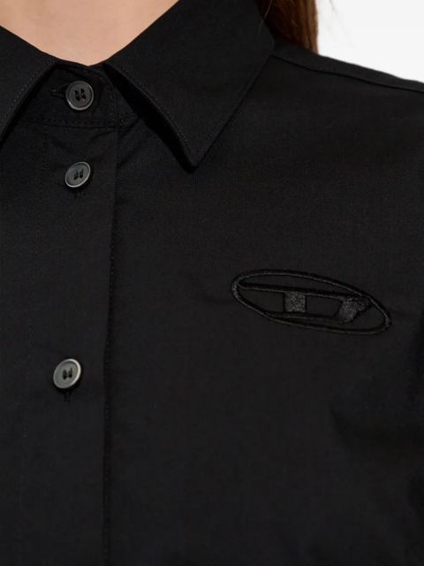 Diesel C-Ronor logo-embroidered shirt - Black