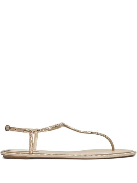 René Caovilla Diana crystal-embellished sandals - Neutrals - zdjęcie produktu nr 1