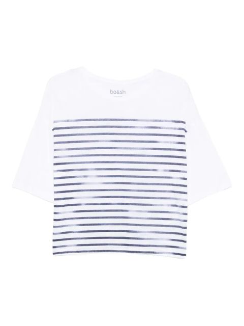 Ba&Sh stripe print boxy top - White - zdjęcie produktu nr 1