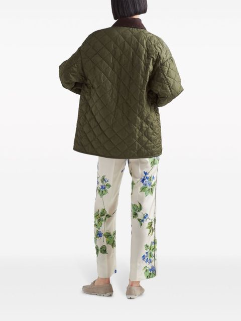 Prada floral-print twill trousers - White - zdjęcie produktu nr 2