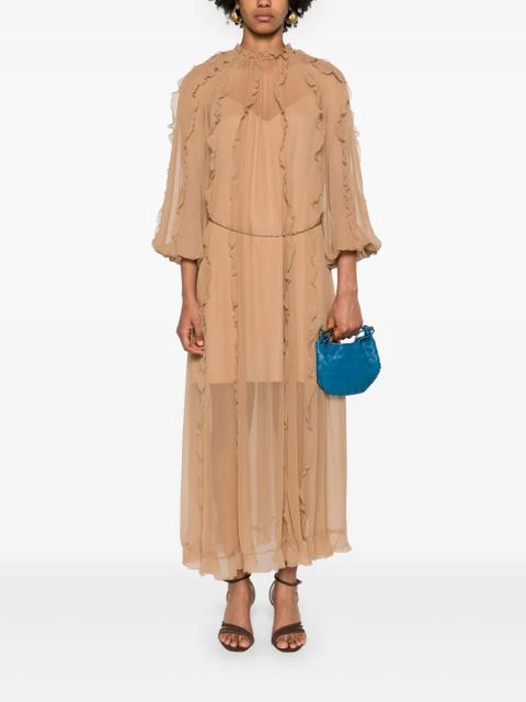 ZIMMERMANN Tranquillity Billow midi dress - Brown - zdjęcie produktu nr 2