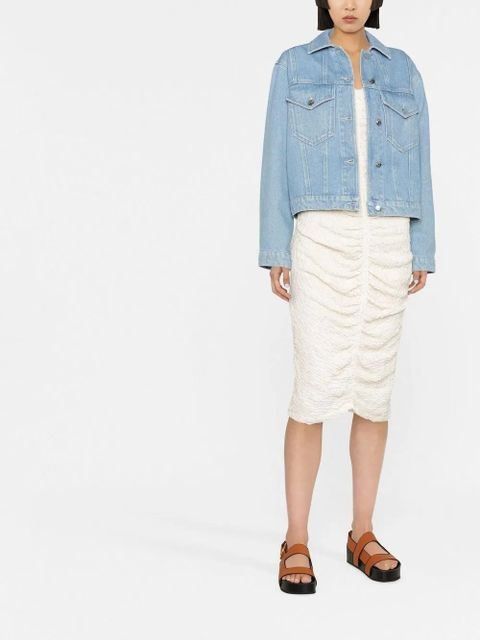 Nanushka light wash denim jacket - Blue - zdjęcie produktu nr 2