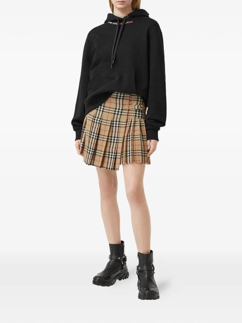 Burberry check pleated mini skirt - Neutrals - zdjęcie produktu nr 2